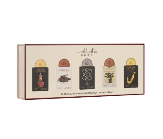 Set Mini Lattafa Pride 2: Artisan Ethnique, Natural Oud, Tharwah Silver, Eternal Oud